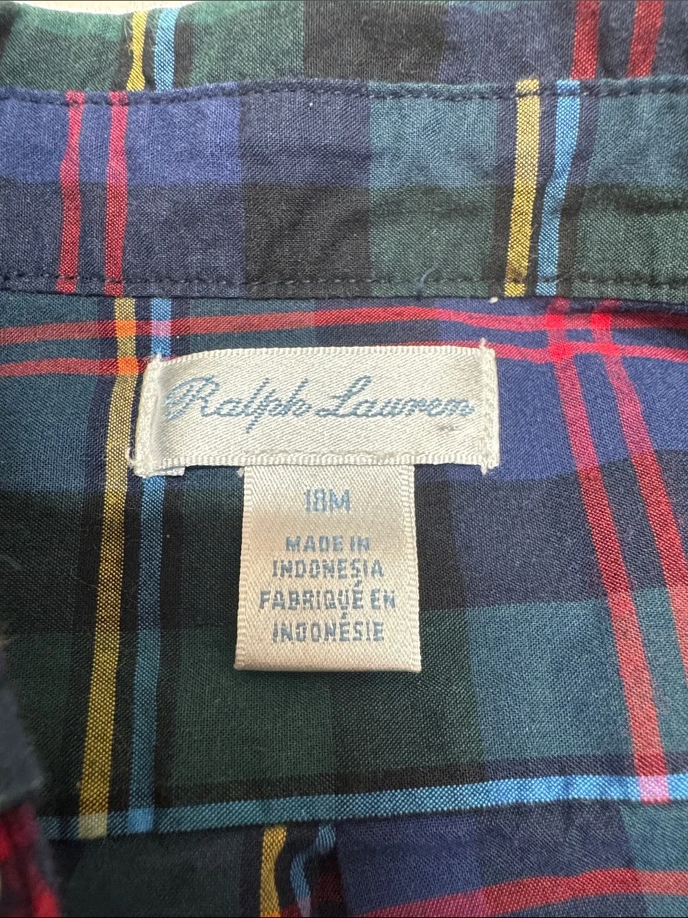 Ralph Lauren children’s Classic Plaid Button-Down Shirt - Green Multi